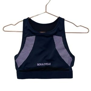 SoulCycle purple sports bra. Lilybod & Soulscycle collaboration. Size XS